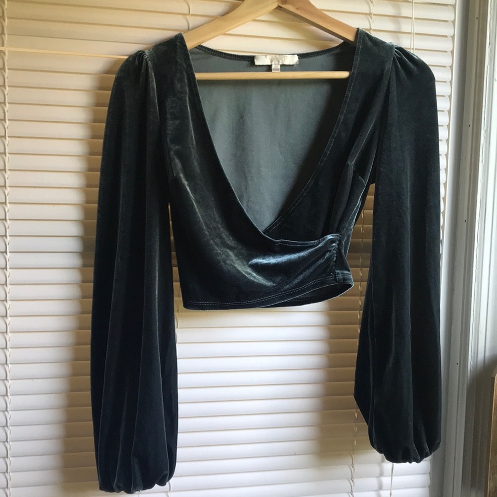 Velvet crop top
